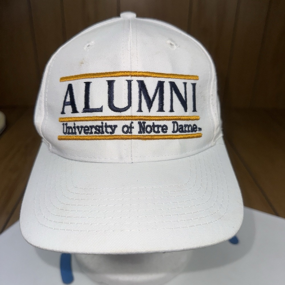 Vintage 90s The Game‎ Split Bar Logo Notre Dame Fighting Irish NCAA Snapback Hat